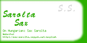 sarolta sax business card